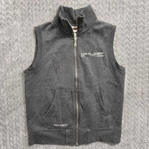Harley Davidson Motorcycle Full-Zip Vest Cotton Women's‎ Size Small Gray